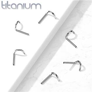 TIT1146-0806 Tyčka k PUSH IN piercing do nosu TITAN, 0,8 x 6 mm