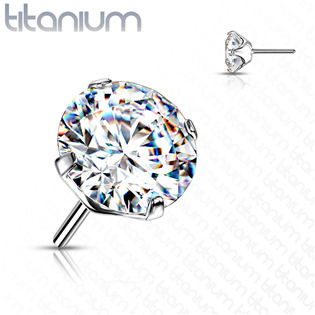 TIT1148C-030 Kamínek k PUSH IN piercingu TITAN
