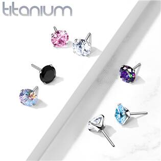TIT1148C-030 Kamínek k PUSH IN piercingu TITAN