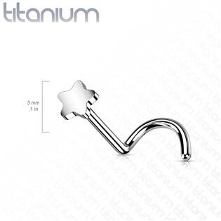 TIT1184 PUSH IN piercing do nosu TITAN, 0,8 x 6 mm