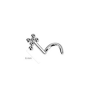 TIT1189 Piercing do nosu křížek TITAN
