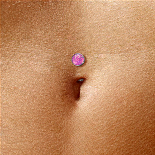TIT1232-OP17 Obrácený PUSH IN piercing do pupíku TITAN