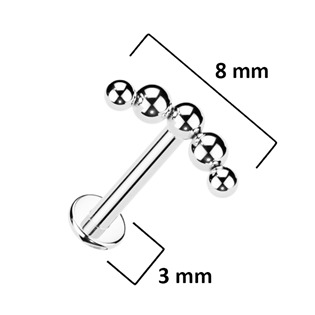 TIT1237-1208 Piercing do brady - labreta titan 1,2 x 8 mm