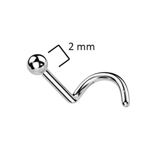 TIT1238 Piercing do nosu kulička - TITAN