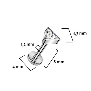 TIT1261C-1208 Piercing do brady - labreta TITAN trojúhelník
