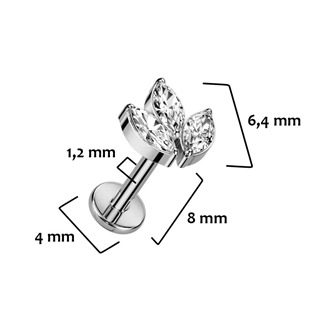 TIT1262AB-1208 Piercing do brady - labreta TITAN