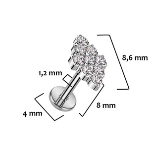 TIT1263AB-1208 Piercing do brady - labreta TITAN