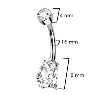 TIT1266-AB Piercing do pupíku - TITAN