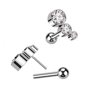TIT1271-C PUSH IN cartilage piercing do ucha TITAN