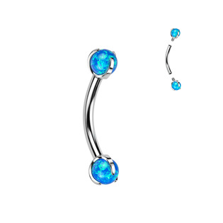 TIT1279-OP05 Piercing do obočí TITAN opál
