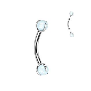 TIT1279-OP05 Piercing do obočí TITAN opál