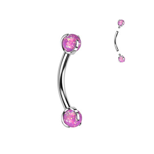 TIT1279-OP05 Piercing do obočí TITAN opál