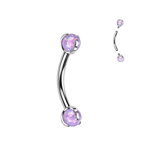 TIT1279-OP05 Piercing do obočí TITAN opál