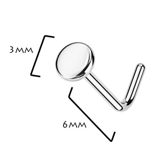 TIT1280-03 Piercing do nosu placka 3mm - TITAN