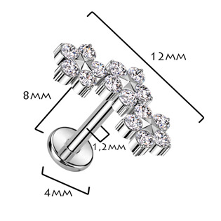 TIT1284-1208 Piercing do brady - labreta TITAN, 1,2 x 8 mm