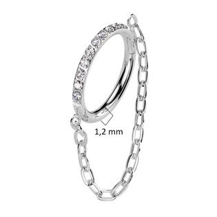 TIT1308-1208 Segment kruh helix / cartilage / tragus / septum piercing TITAN