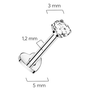 TIT1313C-1208 Piercing do brady TITAN, čirý kámen