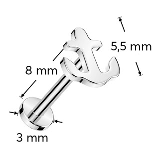 TIT1331 Piercing do brady - PUSH IN labreta TITAN