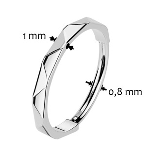 TIT1335-0806 Segment kruh - helix / cartilage / tragus / septum piercing TITAN, 0,8 x 10 mm