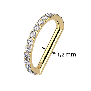 TIT1338-1208 Piercing segment půlkruh TITAN