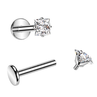 TIT1348-1208 Piercing do brady - labreta titan čtverec