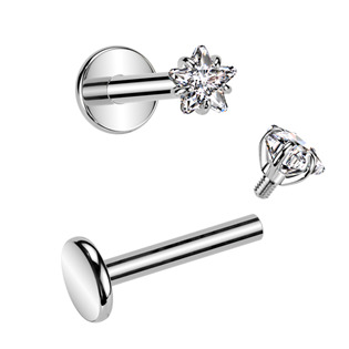 TIT1349-1206 Piercing do brady - labreta titan hvězda