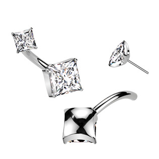 TIT1354-C PUSH IN piercingu do pupíku TITAN