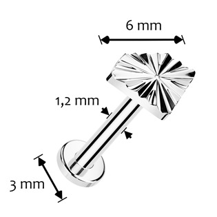 TIT1359-1206 Piercing do brady - PUSH IN labreta TITAN