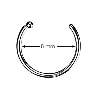 TIT1364-ST Piercing do nosu - kruh titan
