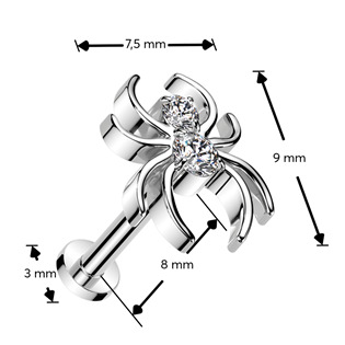 TIT1377-1208 Piercing do brady - PUSH IN labreta TITAN