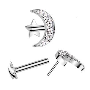 TIT1378 Piercing do brady - PUSH IN labreta TITAN, 1,2 x 8 mm