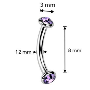 TIT1381-Q Piercing do obočí TITAN