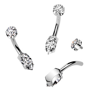 TIT1384-C Piercing do pupíku - TITAN