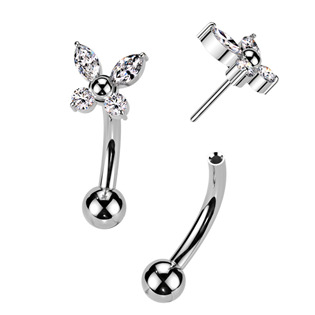 TIT1395-1208 PUSH IN piercing k do obočí TITAN, 1,2 x 8 mm