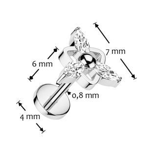 TIT1402 Piercing do brady - PUSH IN labreta TITAN
