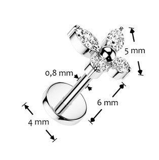 TIT1405-C Piercing do brady - PUSH IN labreta TITAN