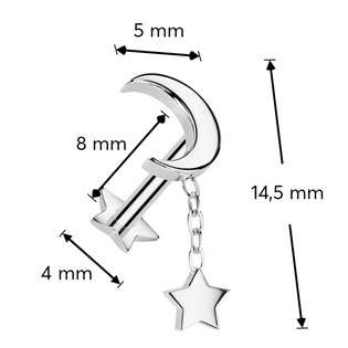 TIT1414 Piercing do brady - PUSH IN labreta TITAN