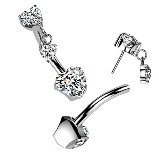 TIT1416 PUSH IN piercingu do pupíku TITAN