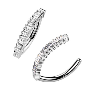 TIT1430 Piercing do pupíku s ozdobným štítem TITAN