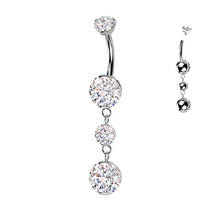 TIT1438-C Visací piercing do pupíku - TITAN
