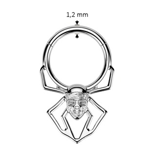TIT1445-1210 Segment kruh spider - helix / cartilage / tragus piercing TITAN