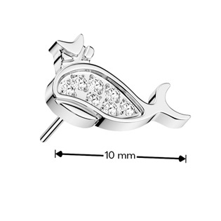 TIT1501 Ozdobná část k PUSH IN piercingu TITAN, velrybka