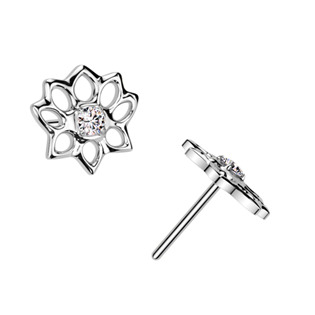 TIT1503 Ozdobná část k PUSH IN piercingu TITAN, lotosový květ