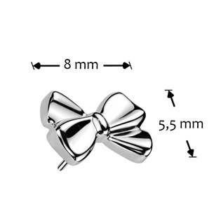 TIT1506 Ozdobná část k PUSH IN piercingu TITAN, mašlička
