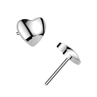 TIT1508 Ozdobná část k PUSH IN piercingu TITAN, srdíčko