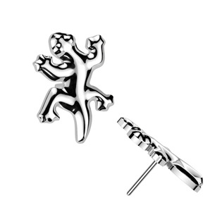 TIT1509 Ozdobná část k PUSH IN piercingu TITAN, ještěrka