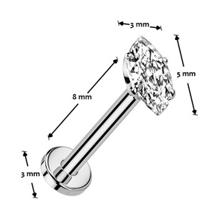 TIT1542-R Piercing do brady - PUSH IN labreta TITAN