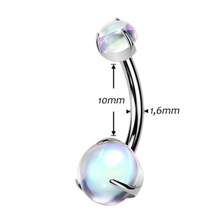 TIT1599 Piercing do pupíku měsíční kámen - TITAN