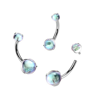 TIT1599 Piercing do pupíku měsíční kámen - TITAN