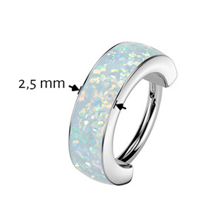 TIT1606-1008 Piercing segment kruh TITAN s opálem, 1,0 x 8 mm